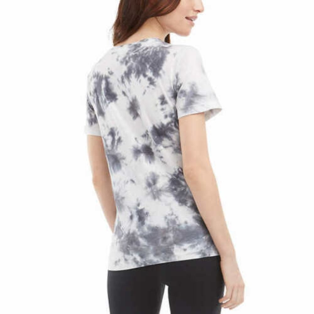 Danskin Women’s Short Sleeve Tie Dye Tee Black Combo NEW NWT - Picture 2 of 5